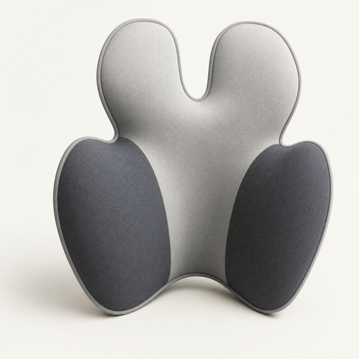 Close detail of the VESU Orthopedic Lumbar Cushion contour depth